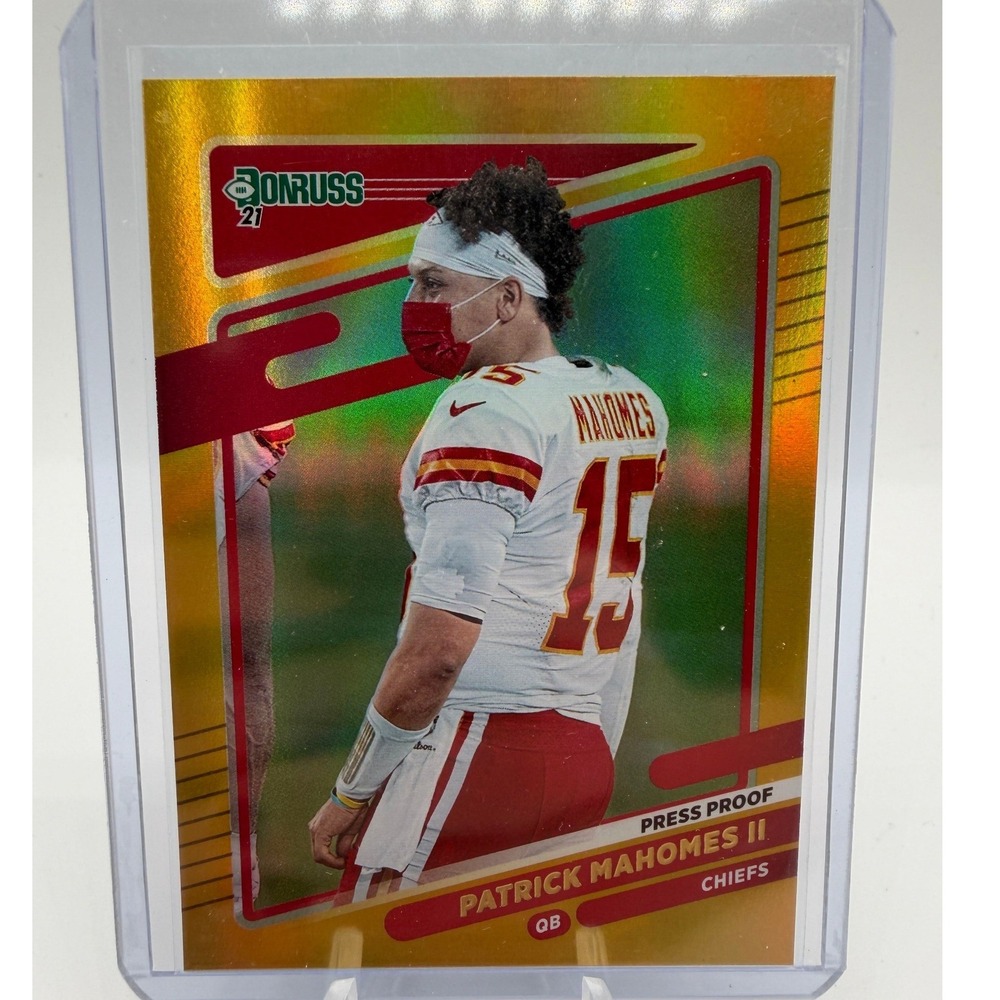 Patrick Mahomes II Press Proof Gold 2021 Donruss #116 NFL Kansas City Chiefs